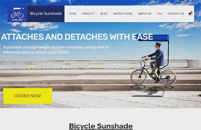 Bicycle Sunshade - Concept Infoway LLC